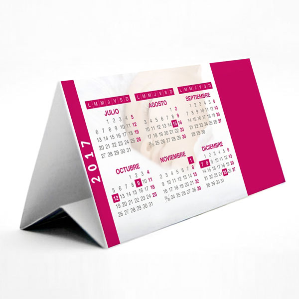 Calendrier chevalet horizontal 23x12
